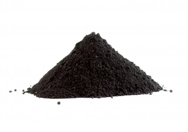 Pile,Of,Black,Powder,Isolated,On,White