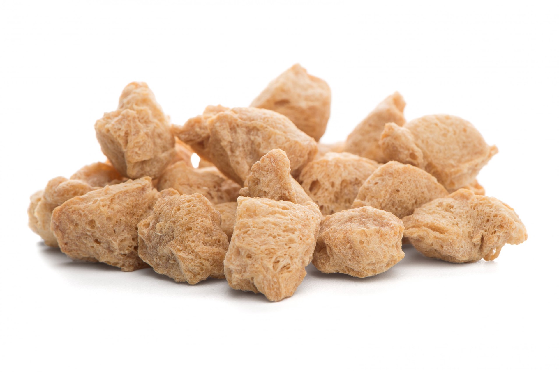 Soya,Chunks,Isolated,On,White,Background.,Closeup. Soya,Chunks,Isolated,On,White,Background.,Closeup.