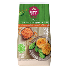 _קמח עדשים אדומות אורגני – 500 גר’