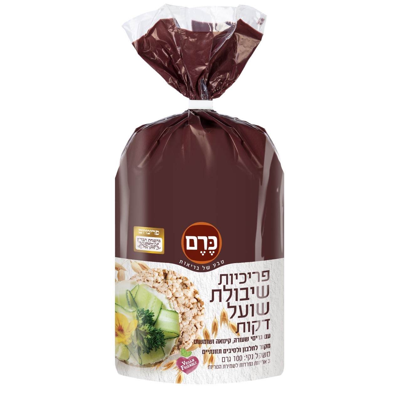 פריכיות שיבולת שועל דקות 100 גרם פריכיות שיבולת שועל דקות 100 גרם